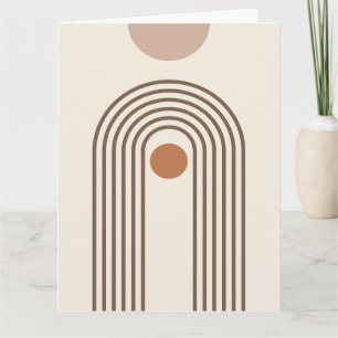 Regenbogen und Sonne, Boho abstrakte geometrische Karte