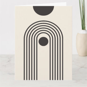Regenbogen und Sonne, Boho Abstrakte Geometrische Karte