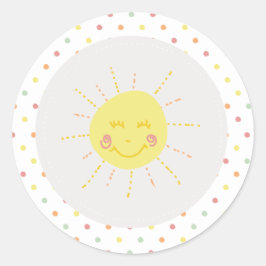 Regenbogen- und Sonnenschutzaufkleber Runder Aufkleber