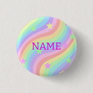 Regenbogen und Sterne Button