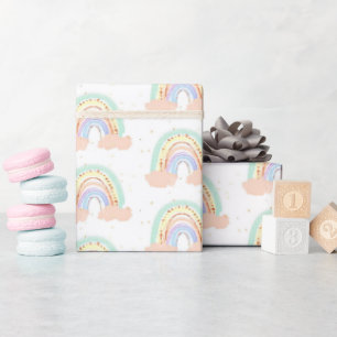 Regenbogen und Sterne  Geschenkpapier