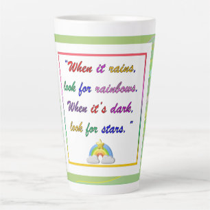 Regenbogen und Sterne - Motivierend grüne Latte Ta Milchtasse