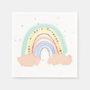 Regenbogen und Sterne Serviette