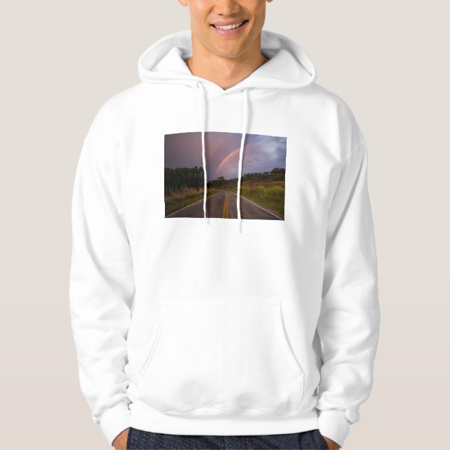 Regenbogen und Straße Hoodie (Vorderseite)