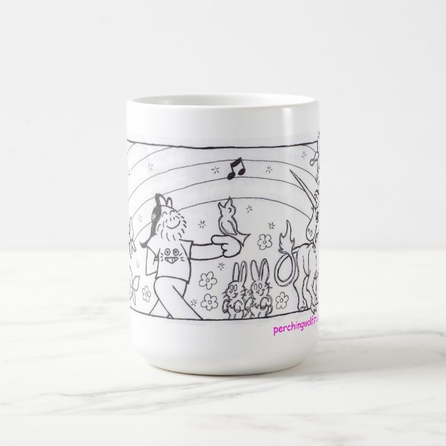 Regenbogen-und Unicorns-Tasse Tasse (Mittel)