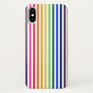 Regenbogen und weiße Streifen Case-Mate iPhone Hülle