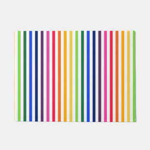 Regenbogen und weiße Streifen Fußmatte