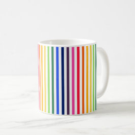 Regenbogen und weiße Streifen Kaffeetasse