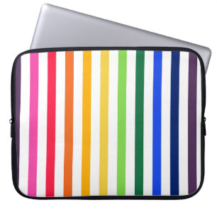 Regenbogen und weiße Streifen Laptopschutzhülle