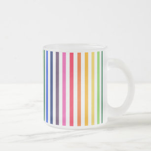 Regenbogen und weiße Streifen Mattglastasse