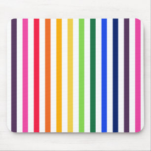 Regenbogen und weiße Streifen Mousepad