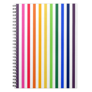 Regenbogen und weiße Streifen Notizblock