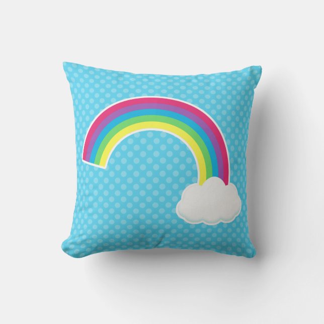 Regenbogen und Wolke Kissen (Vorderseite)