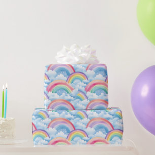 Regenbögen und Wolken Geschenkpapier