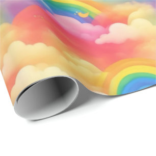 Regenbögen und Wolken Geschenkpapier