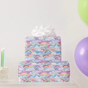 Regenbögen und Wolken Geschenkpapier