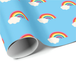 Regenbogen und Wolken Geschenkpapier