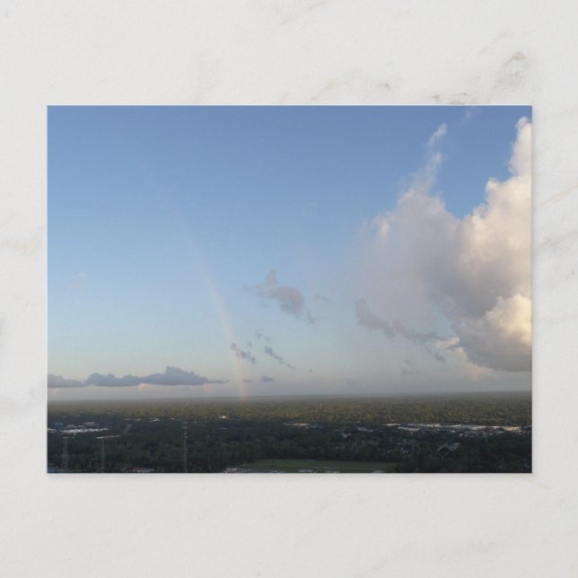 Regenbogen und Wolken, Luftansicht Blauer Himmel H Postkarte (Vorderseite)