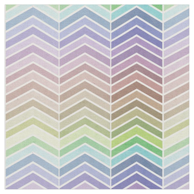 Regenbogen und Zickzack Muster Stoff (Nahaufnahme)