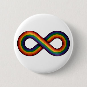 Regenbogen-Unendlichkeit Button