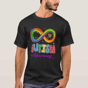 Regenbogen Unendlichkeit Liebe Autismus Neurodiver T-Shirt