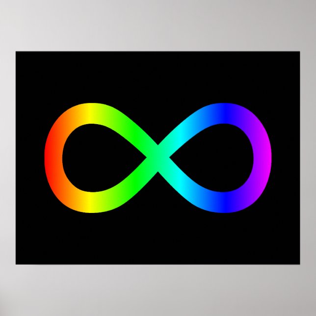 Regenbogen-Unendlichkeitssymbol Poster (Vorne)