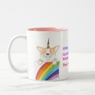 Regenbogen unicorgi Zweiton Tasse