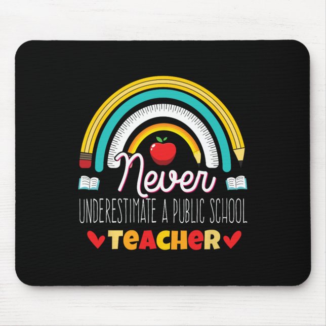 Regenbogen Unterschätze niemals einen öffentlichen Mousepad (Vorne)
