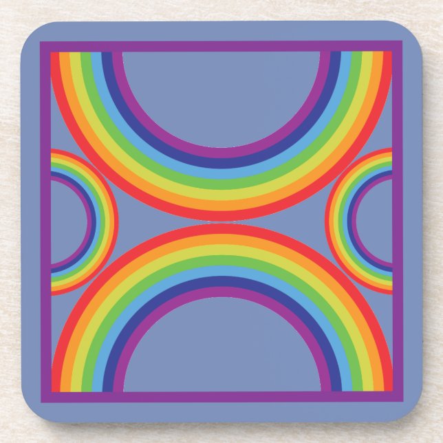 Regenbogen-Untersetzer Getränkeuntersetzer (Vorderseite)