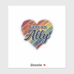 Regenbogen-Verbündeter-Herz-Vektor-Shirt-Design_1 Aufkleber