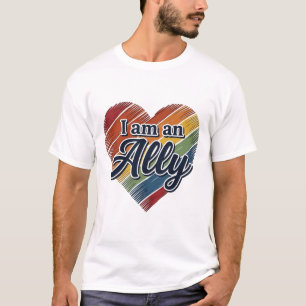 Regenbogen-Verbündeter-Herz-Vektor-Shirt-Design_1 T-Shirt