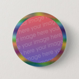 Regenbogen-Verlaufs-Fotorahmen Button