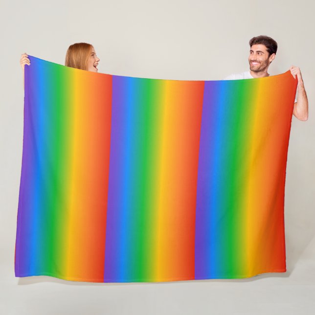 Regenbogen-Verlaufsfarben Fleecedecke (Beispiel)