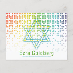 Regenbogen-Videospiel-Spieler Bar-Mizwa Danke schö Postkarte