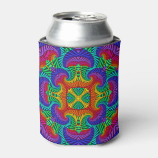 Regenbogen Vintage-Psychedelischer Fraktal-Kaleido Dosenkühler