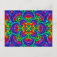 Regenbogen Vintage Psychedelischer Fraktal Kaleido