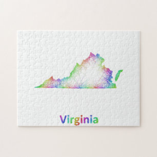 Regenbogen-Virginia-Karte Puzzle