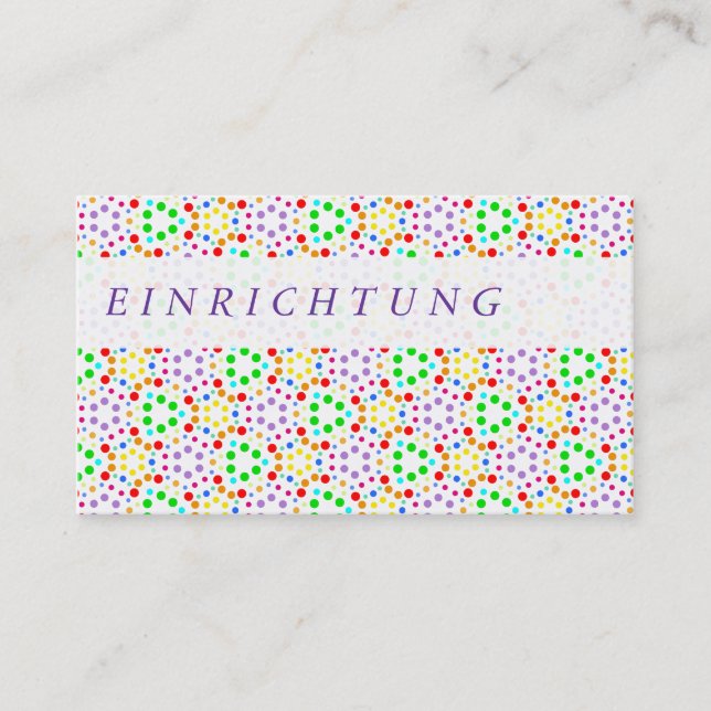 Regenbogen Visitenkarten Visitenkarte (Vorderseite)