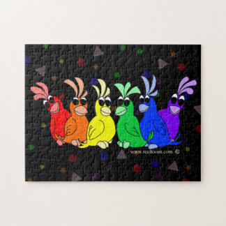 Regenbogen-Vogel-Puzzlespiel Puzzle