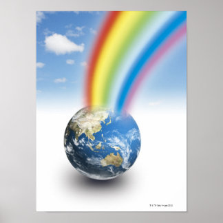 Regenbogen von der Erde Poster