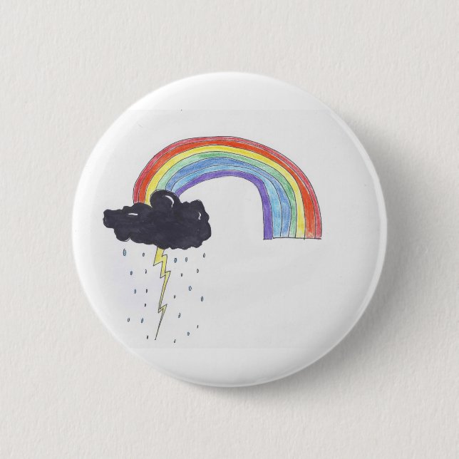 Regenbogen von der schwarzen Cloud-Taste Button (Vorderseite)