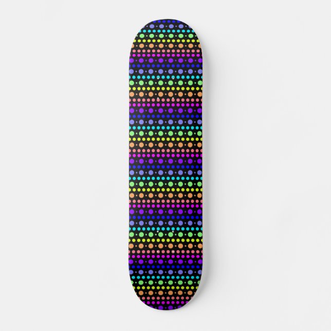 Regenbogen von Dots-Skateboard Skateboard (Vorderseite)