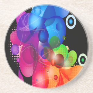 Regenbogen von Tropfen und Splash Getränkeuntersetzer