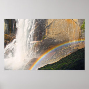 Regenbogen vor dem Wasserfall Poster
