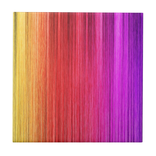 Regenbogen-Vorhang-Design Fliese (Vorderseite)