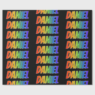 Regenbogen- Vorname "DANIEL"; Spaß u. buntes Geschenkpapier