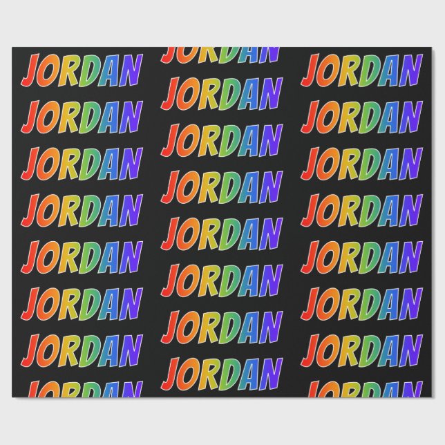 Regenbogen- Vorname "JORDANIEN"; Spaß u. buntes Geschenkpapier (Flach)