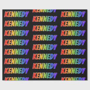 Regenbogen Vorname "KENNEDY"; Spaß & Bunt Geschenkpapier