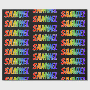 Regenbogen- Vorname "SAMUEL"; Spaß u. buntes Geschenkpapier