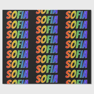 Regenbogen- Vorname "SOFIA"; Spaß u. buntes Geschenkpapier
